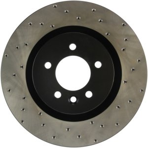 Land Rover LR4 Brake Rotor (1) - Front Left - Stoptech - Sport Cross Drilled - Black - `10-`16