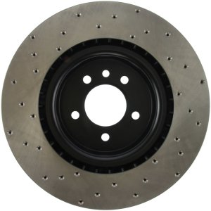 Land Rover LR4 Brake Rotor (1) - Front Left - Stoptech - Sport Cross Drilled - Black - `10-`16