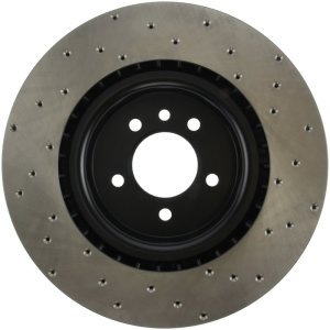 Land Rover Discovery Brake Rotor (1) - Front Right - Stoptech - Sport Cross Drilled, Black E-Coated - Black - 2017