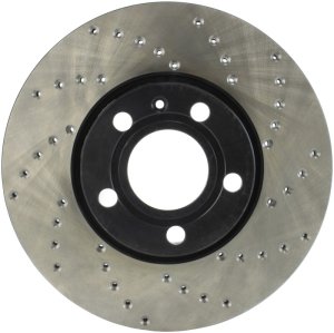 Audi A6 Quattro Brake Rotor (1) - Front Left - Stoptech - Drilled Sport - Black - `95-`01