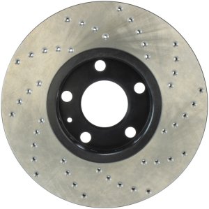 Audi A6 Quattro Brake Rotor (1) - Front Right - Stoptech - Drilled Sport - Black - `95-`01