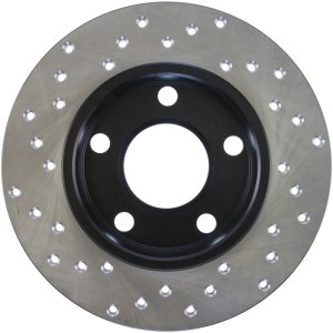 Audi A4 Quattro Brake Rotor (1) - Rear Left - Stoptech - Drilled Sport - Black - `96-`01