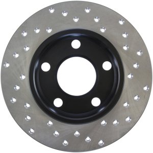 Audi A4 Brake Rotor (1) - Rear Right - Stoptech - Drilled - Black - `96-`01