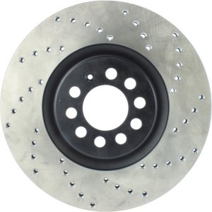 Volkswagen Vento Brake Rotor (1) - Front Left - Stoptech - Drilled CRYO-STOP - Black - `18-`19