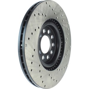 Audi TT Quattro Brake Rotor (1) - Front Right - Stoptech - Cryo-Stop Sport Drilled - Black - `00-`07