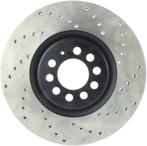 Audi TT Brake Rotor (1) - Front Left - Stoptech - Drilled Sport - Black - `99-`07