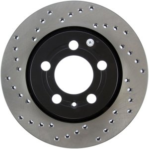 Volkswagen Golf Brake Rotor (1) - Rear Right - Stoptech - Drilled Sport - Black - `02-`06 Volkswagen Golf Brake Rotor (1) - Rear Right - Stoptech - Drilled Sport - Black - `02-`06