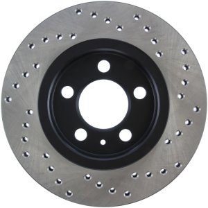 Volkswagen Jetta Brake Rotor (1) - Rear Right - Stoptech - Drilled Sport - Black - `04-`05