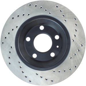 Audi S4 Brake Rotor (1) - Rear Right - Stoptech - Sport Cross-Drilled, Black E-Coated - Black - `04-`09