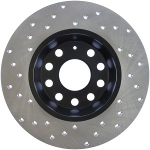 Volkswagen Tiguan Brake Rotor (1) - Rear Left - Stoptech - Sport Cross Drilled - Black E-Coated - `09-`10