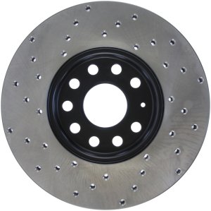 Volkswagen Golf SportWagen Brake Rotor (1) - Front - Stoptech - Drilled Sport - Black - `15-`18
