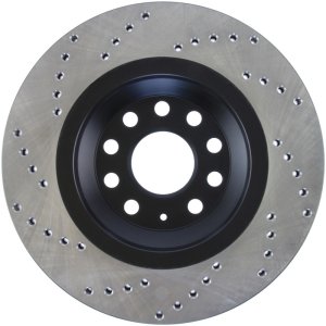 Volkswagen Passat Brake Rotor (1) - Rear Left - Stoptech - Sport Cross-Drilled, Black E-Coated - Black - `06-`09
