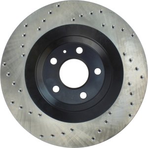 Audi S6 Brake Rotor (1) - Rear Left - Stoptech - Sport Cryo Cross Drilled - Black E-Coated - `07-`10