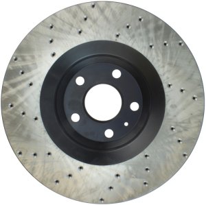 Audi TT Quattro Brake Rotors (1) - Front Left - Stoptech - Drilled Sport - Black - `08-`11