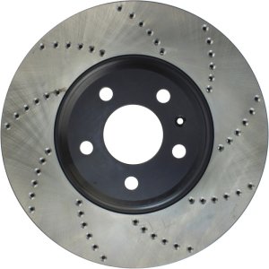Audi A4 Brake Rotor (1) - Front Left - Stoptech - Sport Cryo Drilled - Black - `09-`12