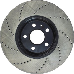 Audi A4 Quattro Brake Rotor (1) - Front Left - Stoptech - Sport Cryo Drilled - Black - `09-`12