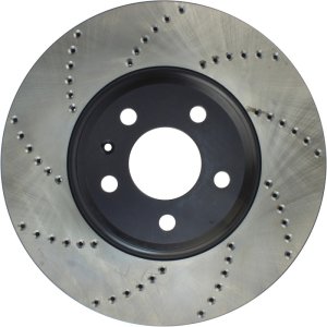 Audi A4 Brake Rotor (1) - Front Right - Stoptech - Sport Cryo Drilled - Black E-Coated - `09-`11
