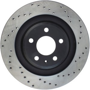 Audi S5 Brake Rotor (1) - Rear Left - Stoptech - Drilled Sport - Black - `08-`11