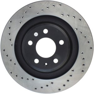 Audi S5 Brake Rotor (1) - Rear Right - Stoptech - Drilled Sport - Black - `08-`11