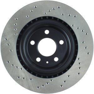 Audi S5 Brake Rotor (1) - Rear Left - Stoptech - Sport Drilled, Black E-Coated - Black - `11-`19