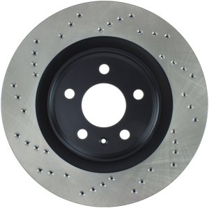 Audi A4 Brake Rotor (1) - Rear Right - Stoptech - Sport Cross-Drilled, E-Coated - Black E-Coated - `17-`19