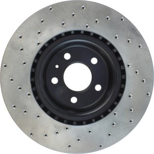Audi A6 Brake Rotor (1) - Front Left - Stoptech - Sport Cryo Drilled - Black - `14-`19