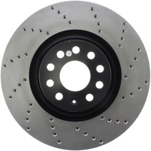 Volkswagen CC Brake Rotor (1) - Front Left - Stoptech - Drilled Sport - Black - `12-`17