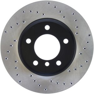 BMW 325i Brake Rotor (1) - Front Left - Stoptech - Drilled Sport - Black - `01-`05