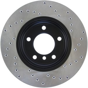 BMW 323i Brake Rotor (1) - Front Right - Stoptech - Drilled Sport - Black E-Coated - `00-`01