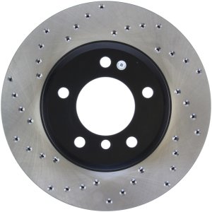BMW 323i Brake Rotor (1) - Front Right - Stoptech - Drilled Sport - Black E-Coated - `00-`01