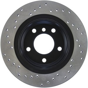 BMW 325Ci Brake Rotor (1) - Rear Left - Stoptech - Drilled Sport - Black - `01-`07