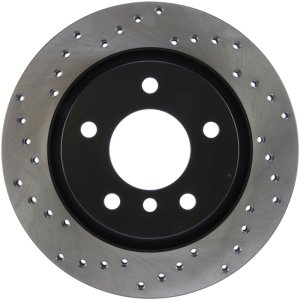 BMW 325Ci Brake Rotor (1) - Rear Right - Stoptech - Drilled Sport - Black - `01-`07