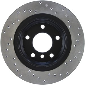 BMW 328Ci Brake Rotor (1) - Rear Right - Stoptech - Drilled Sport - Black - 2000