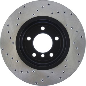 BMW 330i Brake Rotor (1) - Front Left - Stoptech - Sport Cryo Cross Drilled - Black - `00-`05