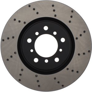 BMW M3 Brake Rotor (1) - Front Left - Stoptech - Sport Cryo Drilled - Black - `01-`06