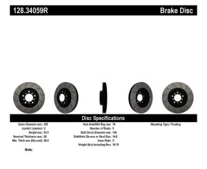 BMW M3 Brake Rotor (1) - Front Right - Stoptech - Drilled Sport - Black - `01-`06
