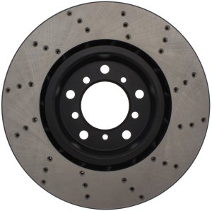 BMW M3 Brake Rotor (1) - Front Right - Stoptech - Drilled Sport - Black - `01-`06