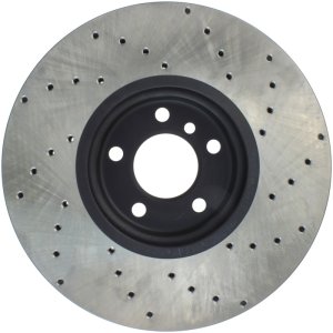 BMW X5 Brake Rotor (1) - Front Right - Stoptech - Drilled Sport - Black - `02-`06