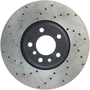 BMW X5 Brake Rotor (1) - Front Right - Stoptech - Drilled Sport - Black - `02-`06