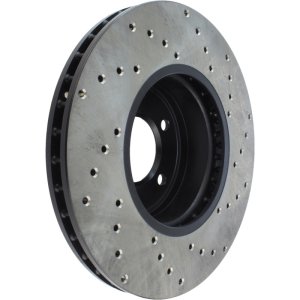 BMW 525i Brake Rotor (1) - Front Right - Stoptech - Sport Cryo Cross Drilled - Black - `04-`07