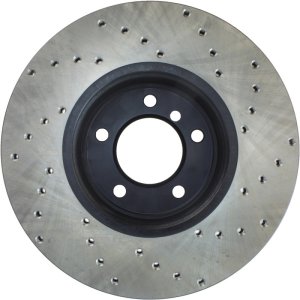 BMW 535xi Brake Rotor (1) - Front Right - Stoptech - Sport Cryo Cross Drilled - Black - 2008