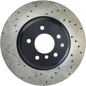 BMW 6 Series Brake Rotor (1) - Rear Right - Stoptech - Drilled Sport - Black - `04-`05