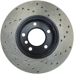 BMW 3 Series Brake Rotor (1) - Front Right - Stoptech - Drilled Sport Rotor - Black - 2006