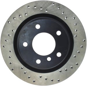 BMW 3 Series Brake Rotor (1) - Rear Left - Stoptech - Drilled Sport - Black - `06-`11