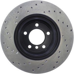 BMW X1 Brake Rotor (1) - Front Left - Stoptech - Drilled Sport - Black - `10-`14