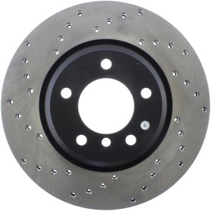 BMW 3 Series Brake Rotor (1) - Front Right - Stoptech - Drilled Sport - Black - 2006