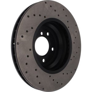 BMW 3 Series Brake Rotor (1) - Front Right - Stoptech - Sport Cryo Cross-Drilled - Black - `09-`11