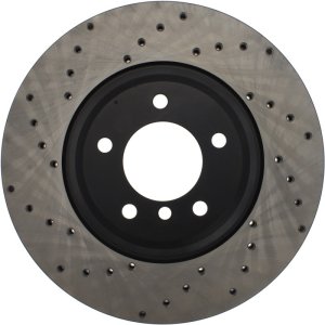 BMW X1 Brake Rotor (1) - Front Right - Stoptech - Sport Cryo Cross-Drilled - Black - `11-`15
