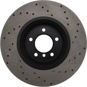 BMW X1 Brake Rotor (1) - Front Right - Stoptech - Sport Cryo Cross-Drilled - Black - `11-`15