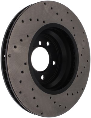 BMW 3 Series Brake Rotor (1) - Front Right - Stoptech - Drilled Sport - Black - `09-`11